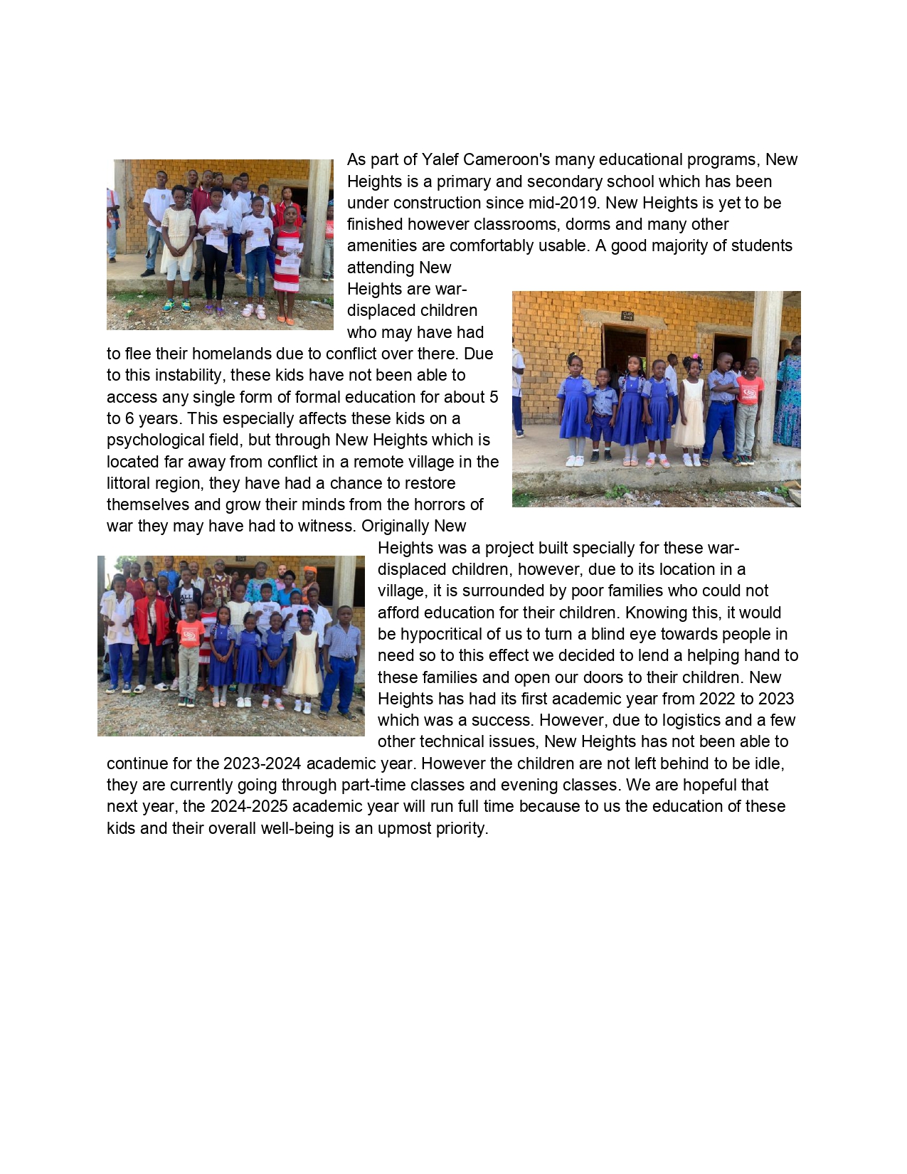 New Heights YALEF CAMEROUN